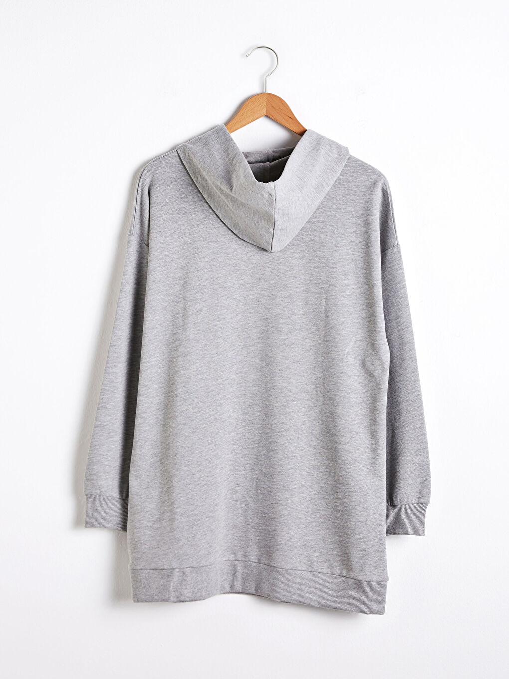 Baumwoll-Sweatshirt-Tunika für Damen mit Kapuze-6