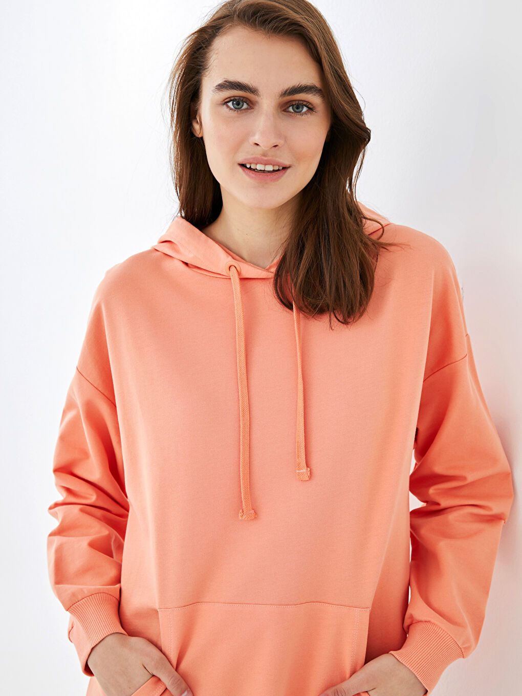 Cotton Women's Sweatshirt Tunic with Hood