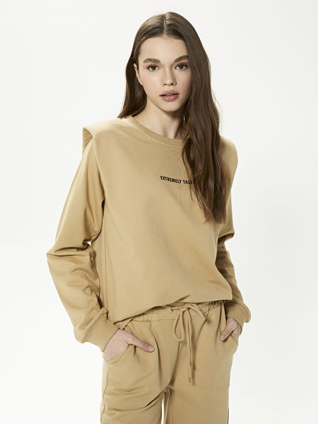 LCW Vision Slogan Printed Cotton Sweatshirt -S1BH21Z8-GCZ