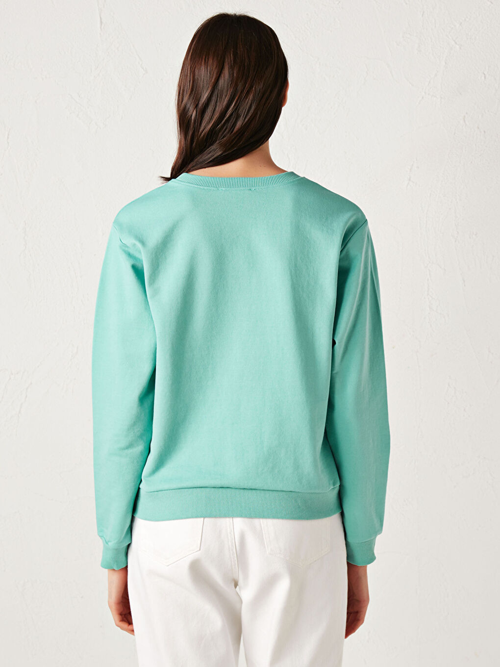 Slogan Printed Crew Neck Sweatshirt-4