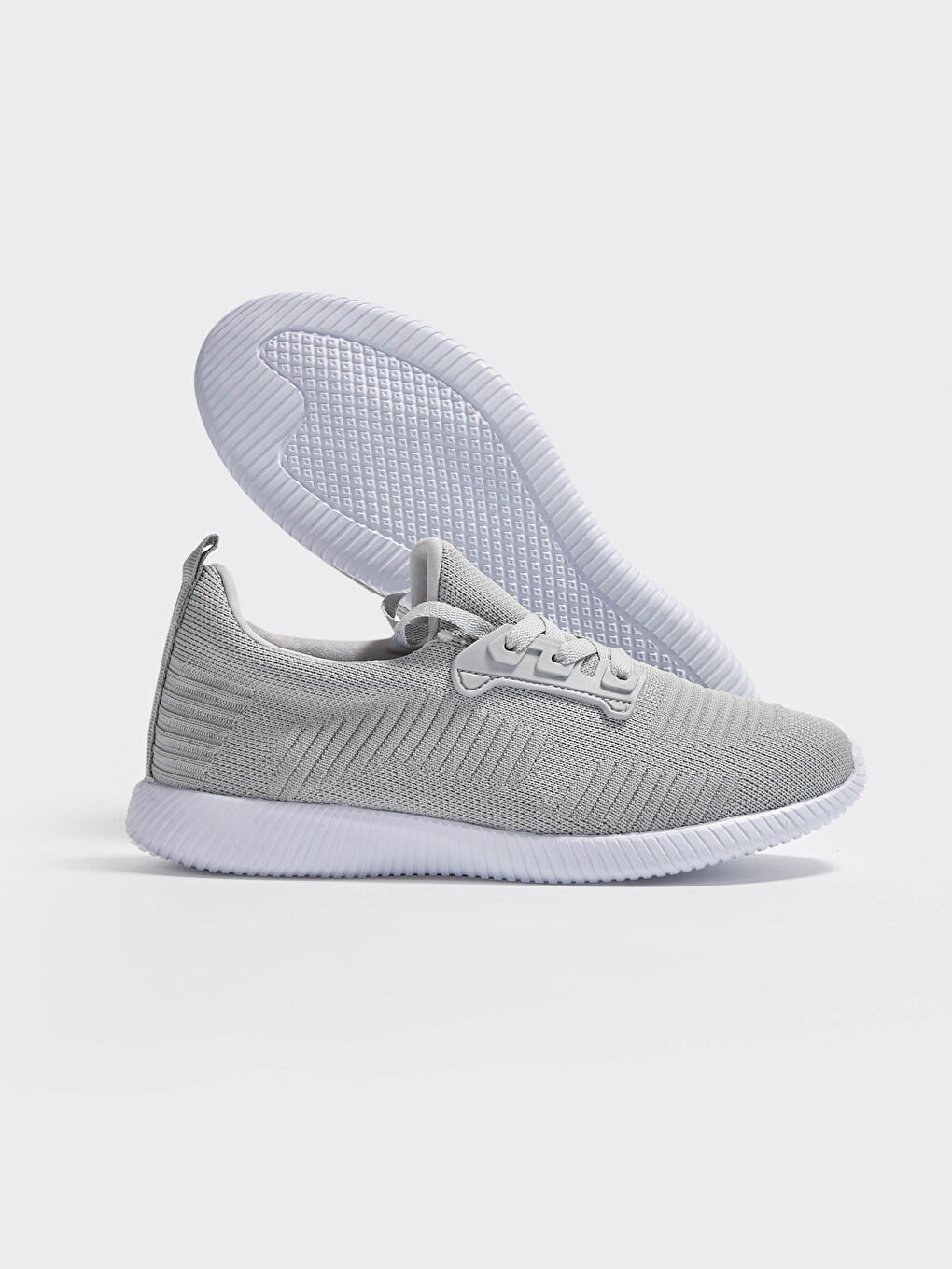 Gri Kadın Bağcıklı Aktif Spor Ayakkabı-2