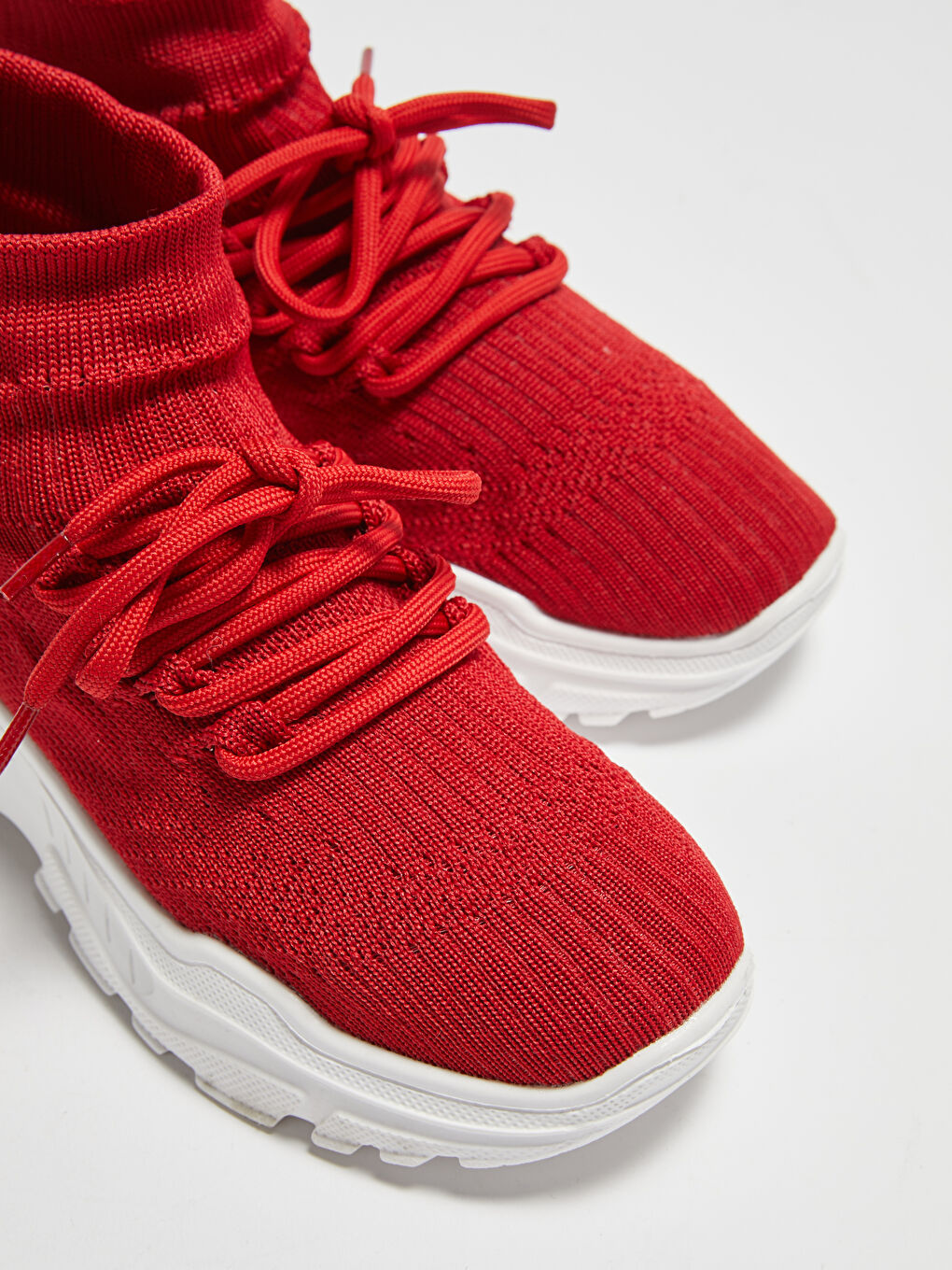 Кроссовки для женщин с толстой подошвой в стиле носков для активного спорта-5