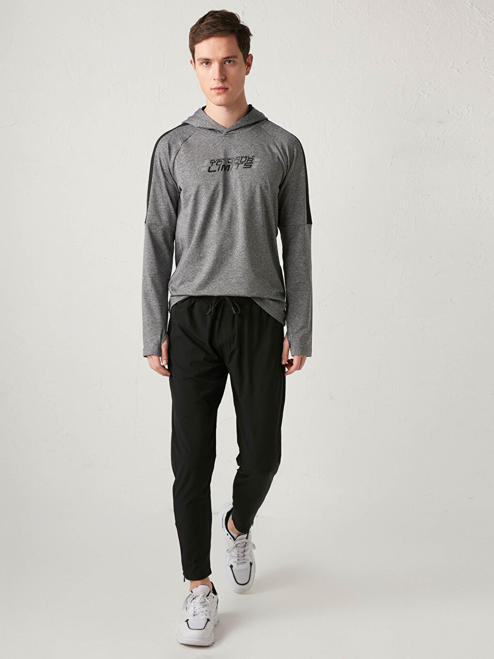 Siyah Standart Kalıp Aktif Spor Erkek Eşofman Altı