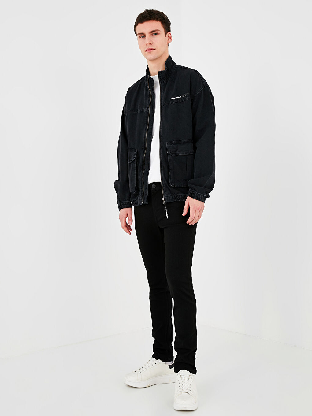 جاكيت جينز واسع للرجال-6