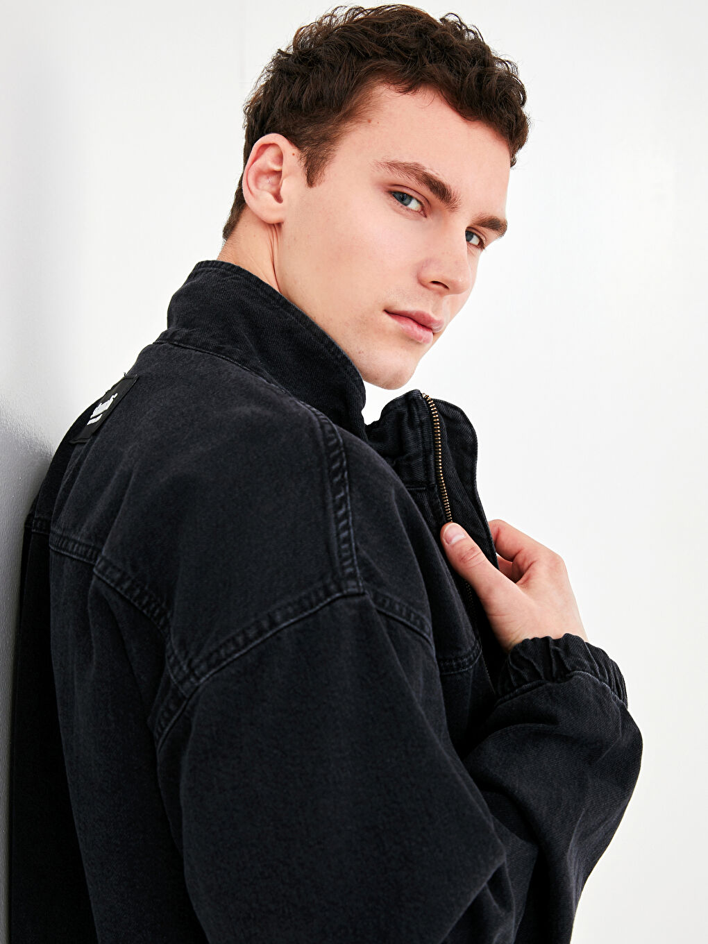 جاكيت جينز واسع للرجال-7