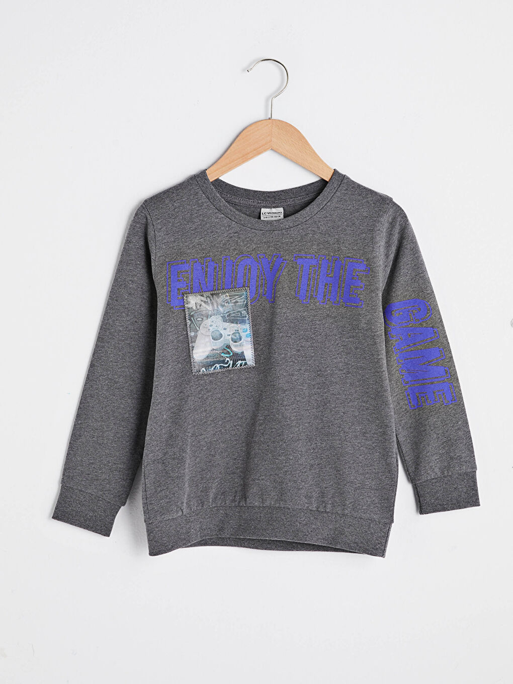 LCW Kids Rundhalsausschnitt Hologramm-Druck Langarm Jungen T-Shirt -S1BI71Z4-L8N