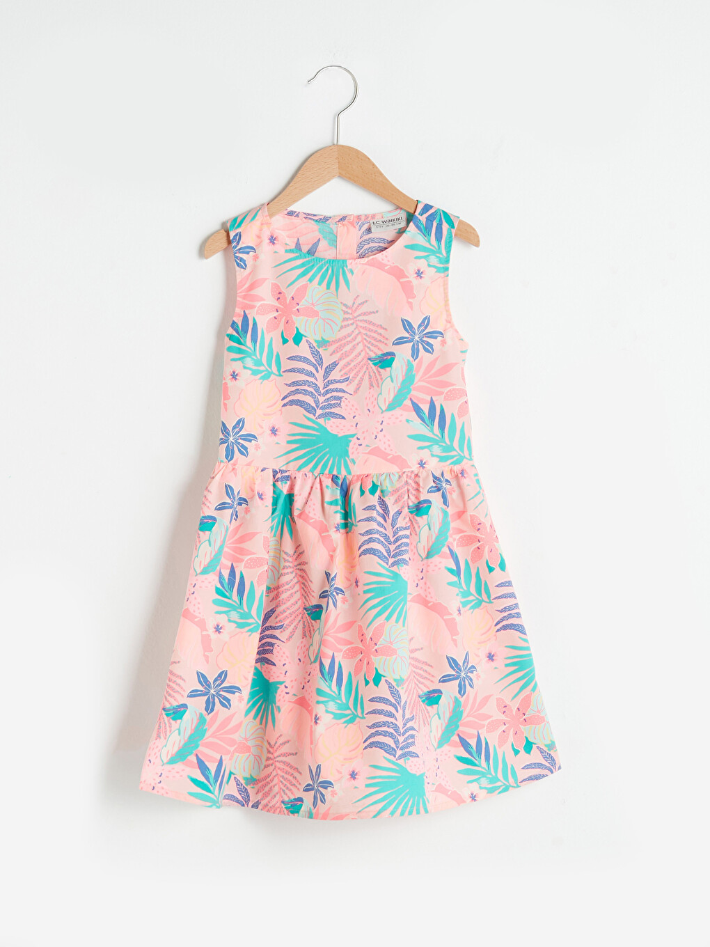 Rochie Din Poplin Cu Model Pentru Fete