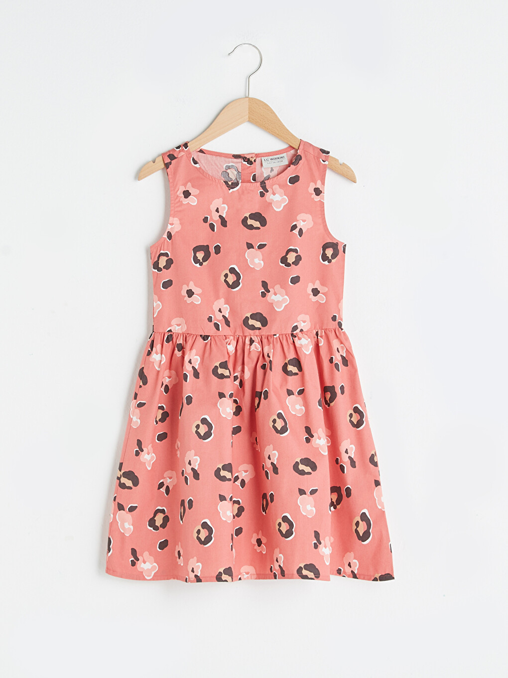 Rochie Din Poplin Cu Model Pentru Fete