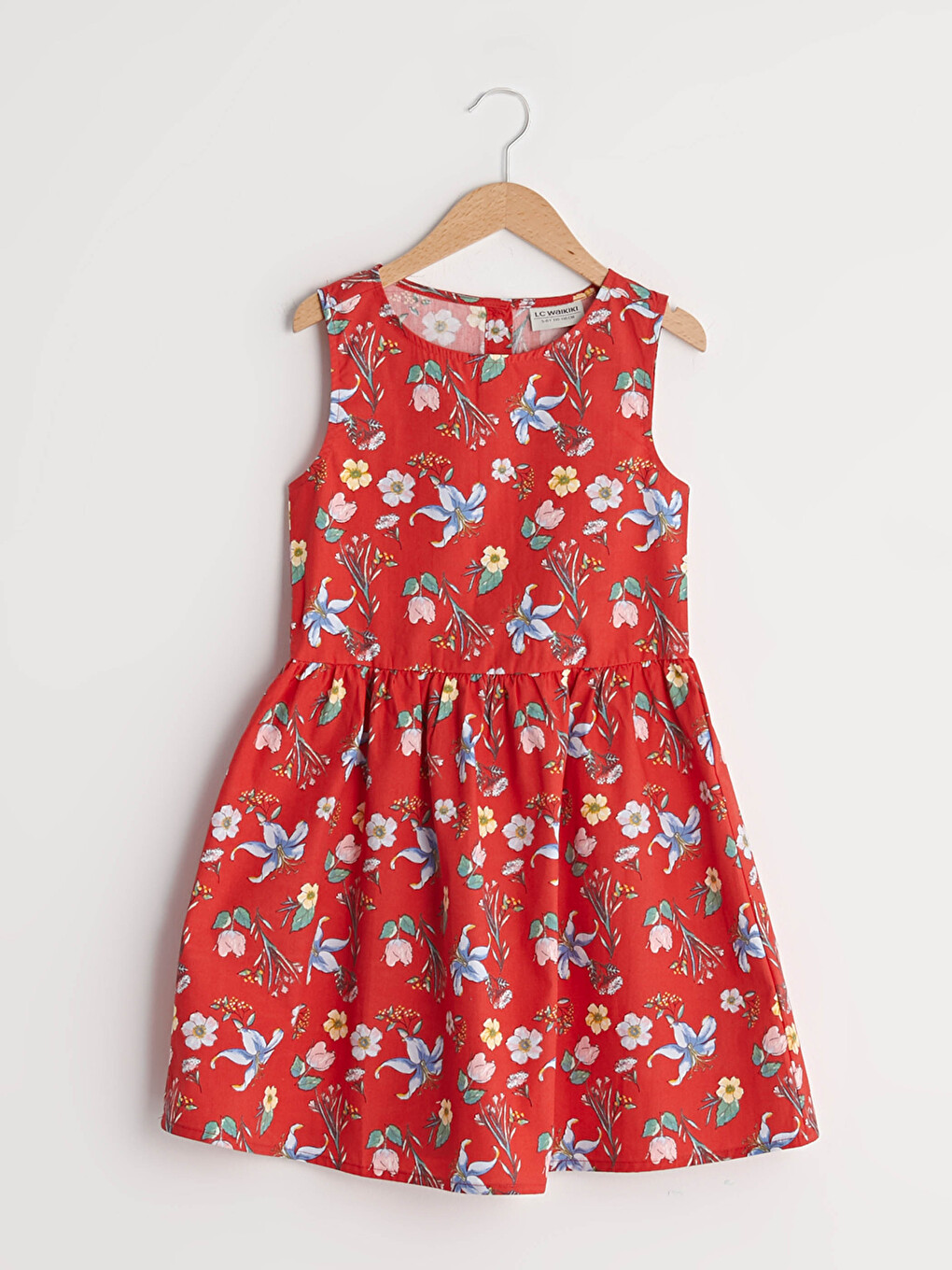 Rochie Din Poplin Cu Model Pentru Fete