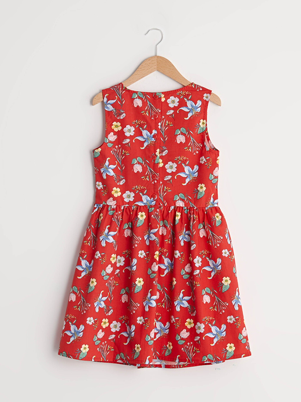 Rochie Din Poplin Cu Model Pentru Fete-3