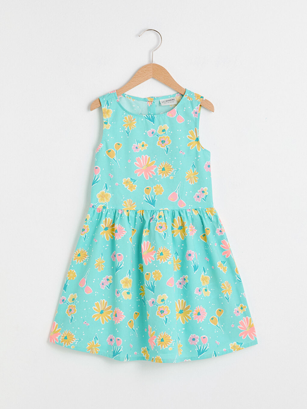 Girl's Figured Poplin Dress