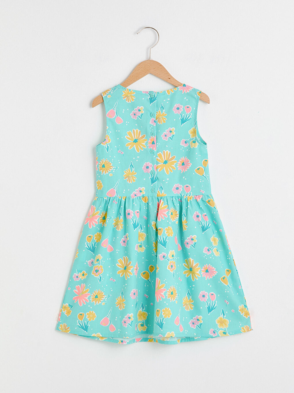 Girl's Figured Poplin Dress-1