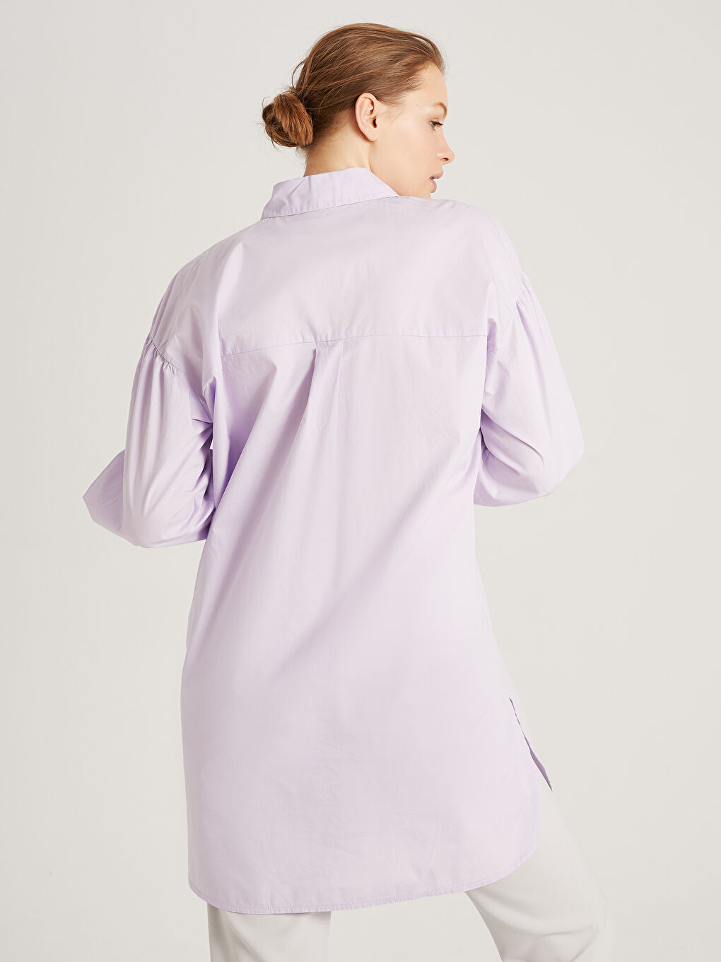 Tunique en chemise en popeline pour Femmes-4