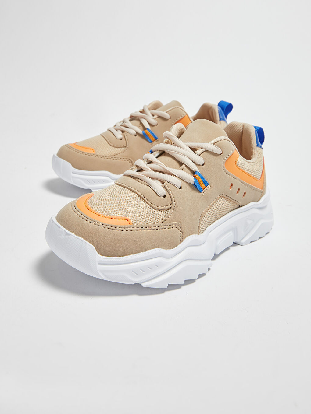 Bej Erkek Çocuk Kalın Taban Spor Ayakkabı-2