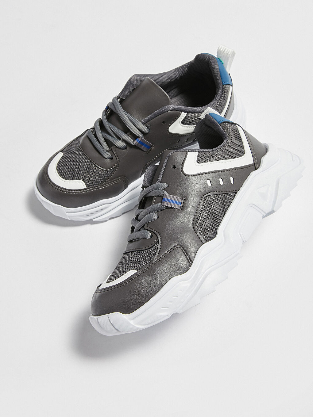 Gri Erkek Çocuk Kalın Taban Spor Ayakkabı-1