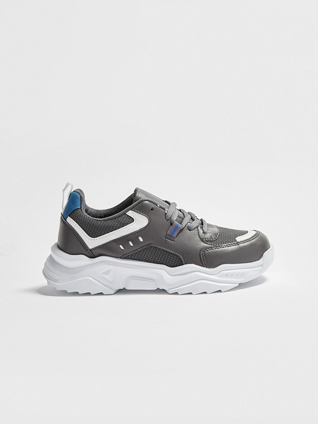 Gri Erkek Çocuk Kalın Taban Spor Ayakkabı-4