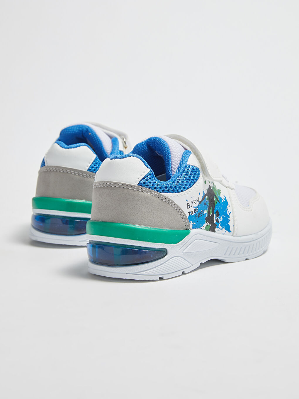 Încălțăminte Sport Luminoși cu Șireturi și Închidere cu Velcro pentru Băieți-3