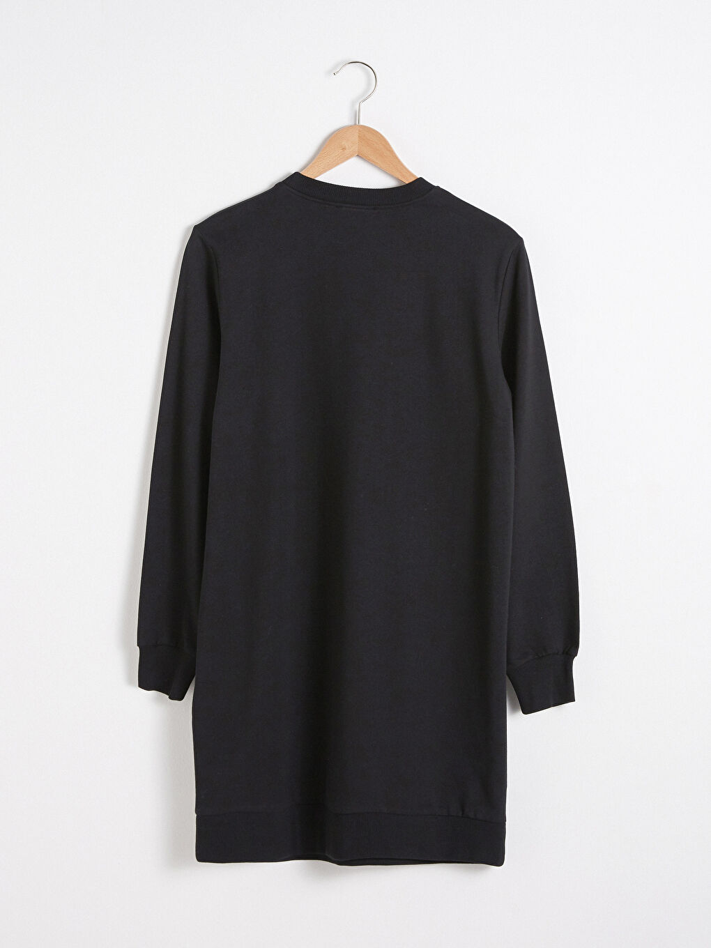 Women's Crew Neck Plain Sweatshirt Tunic-6