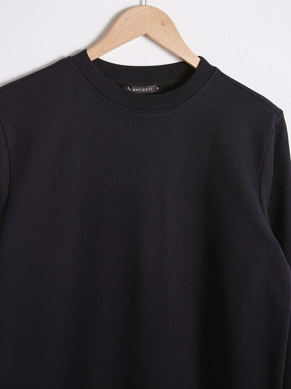 Women's Crew Neck Plain Sweatshirt Tunic-7