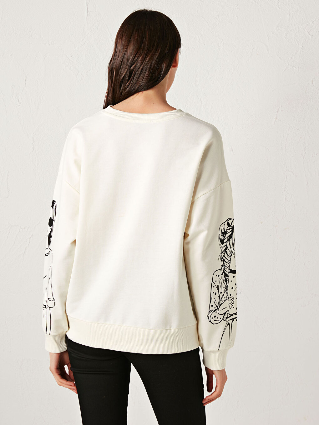 Crew Neck Printed Sweatshirt-3