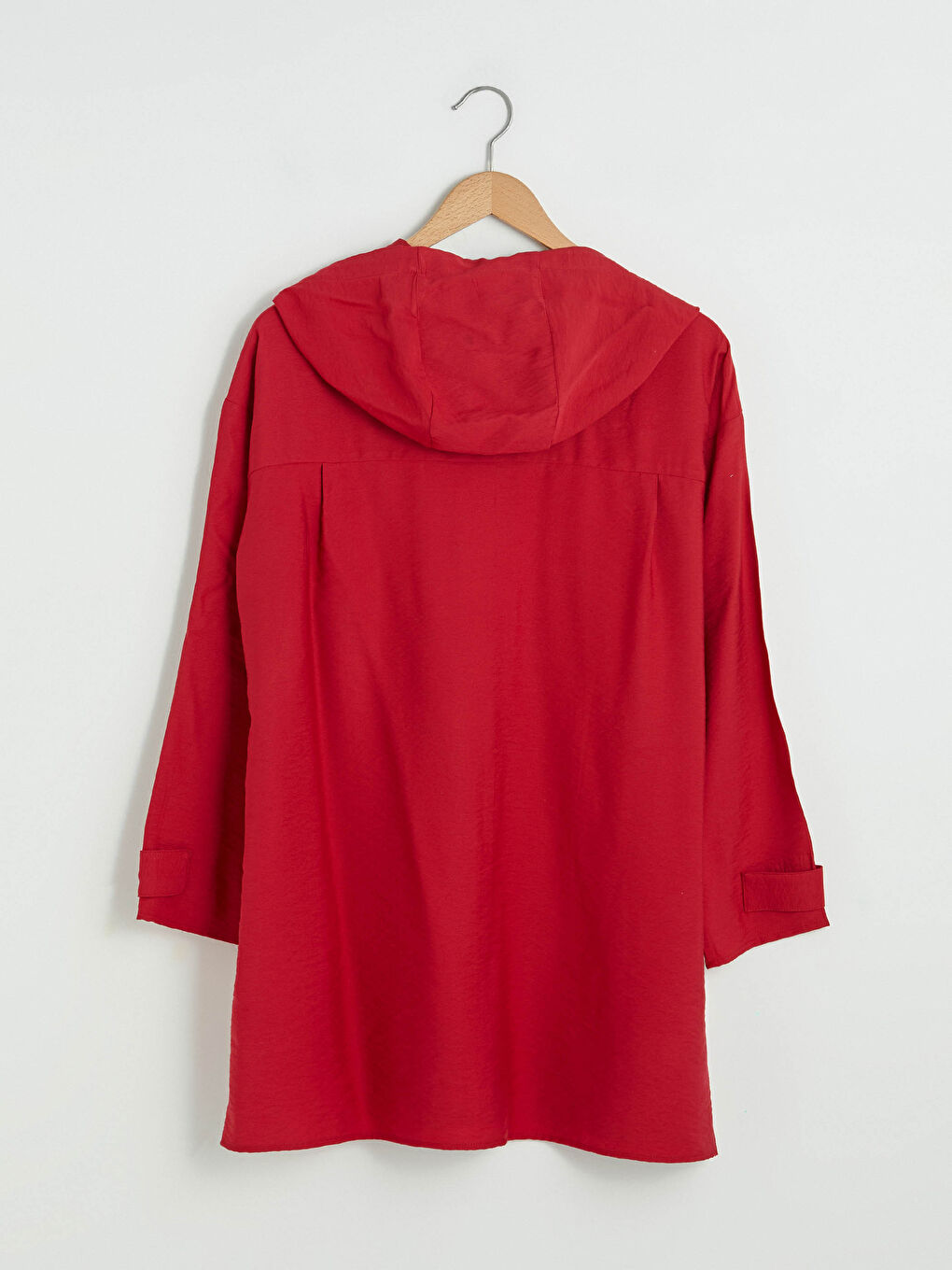 Hooded Plain Long Sleeve Oversize Women's Tunic-6