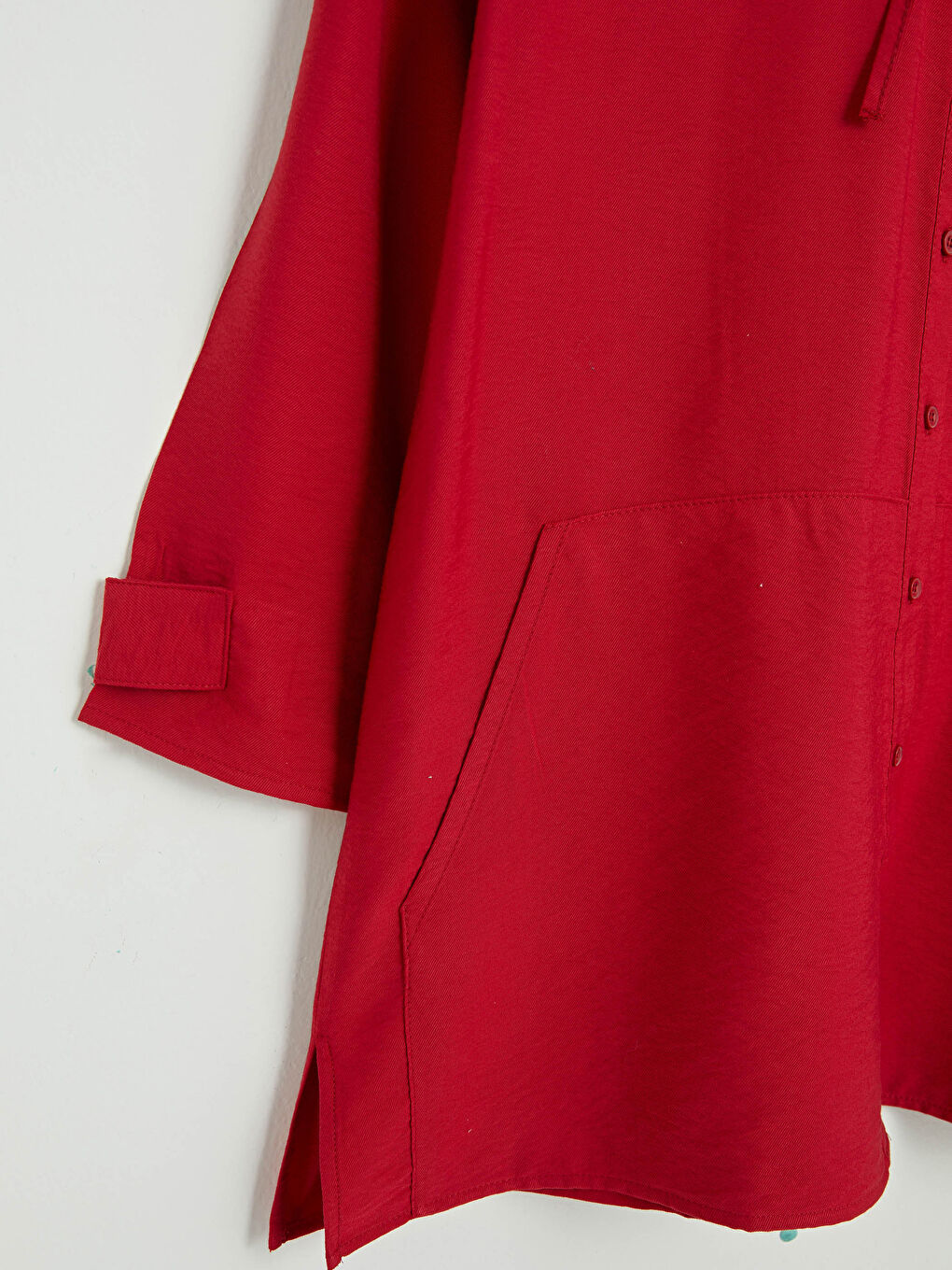 Hooded Plain Long Sleeve Oversize Women's Tunic-7