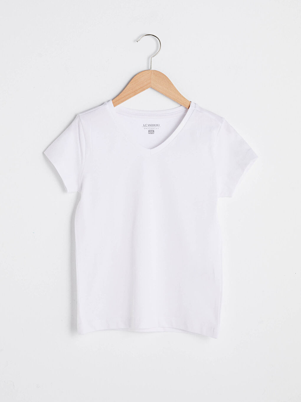 V Neck Basic Short Sleeve Boy Singlet