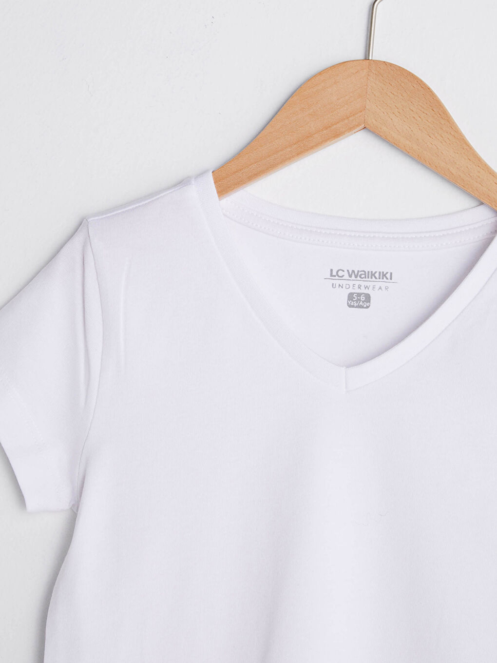 V Neck Basic Short Sleeve Boy Singlet-2