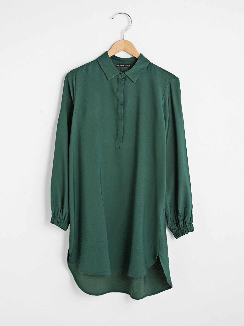 Plain Long Sleeve Women's Shirt Tunic-6