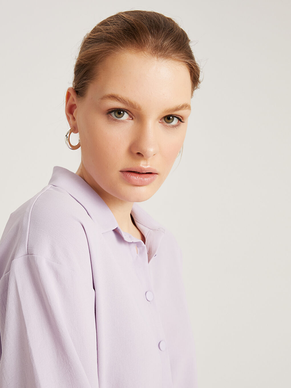 Plain Short Sleeve Shirt-3