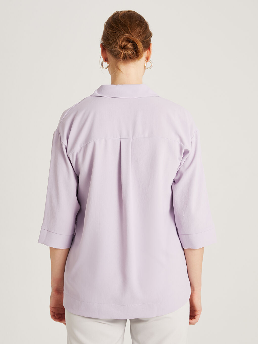 Plain Short Sleeve Shirt-4