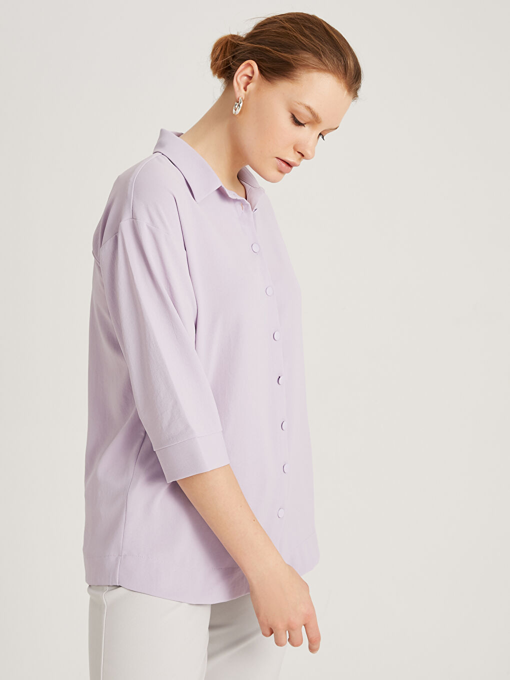 Plain Short Sleeve Shirt-1