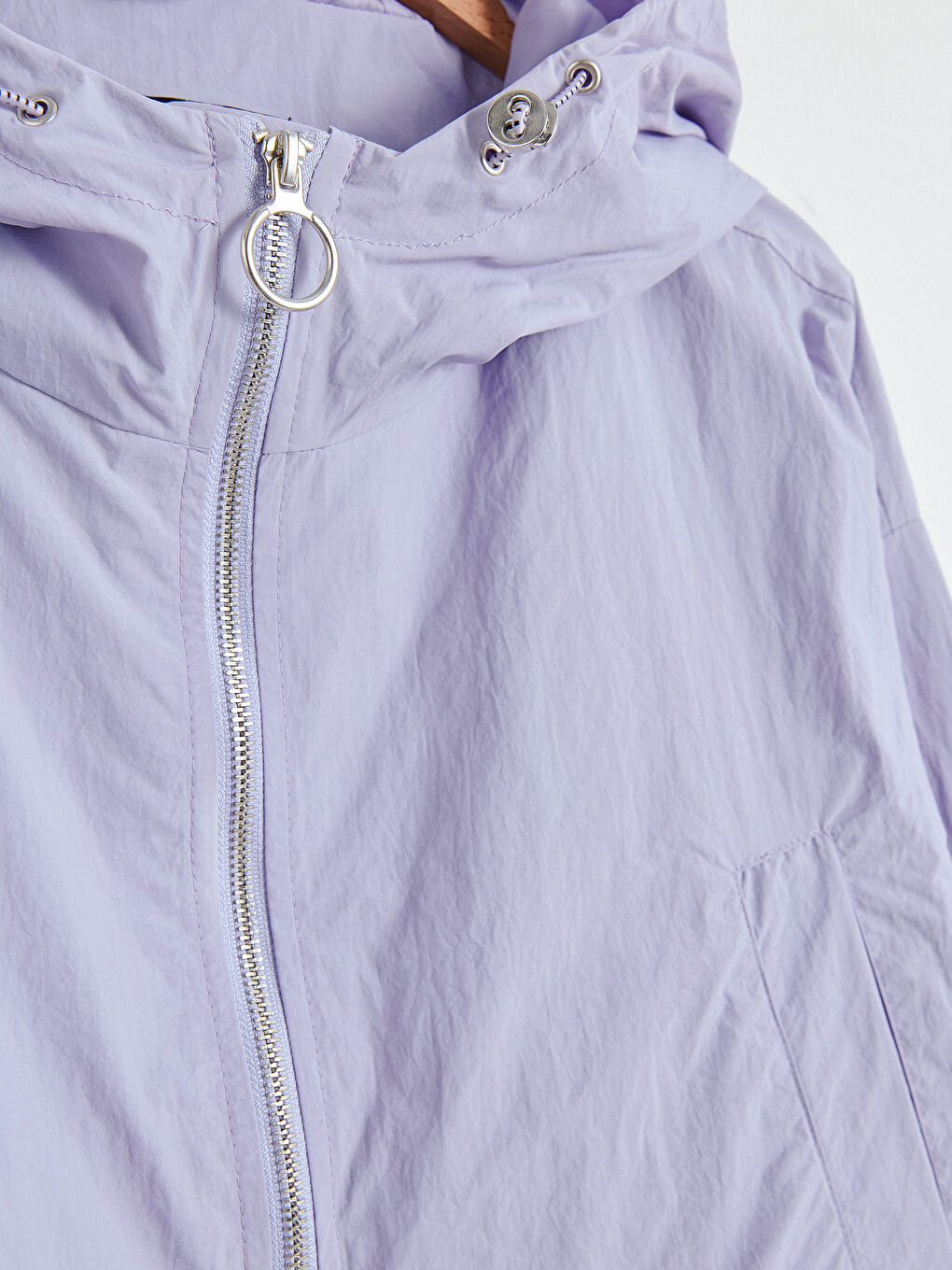 XSIDE Hooded Zipper Raincoat -S1BL06Z8-QTW