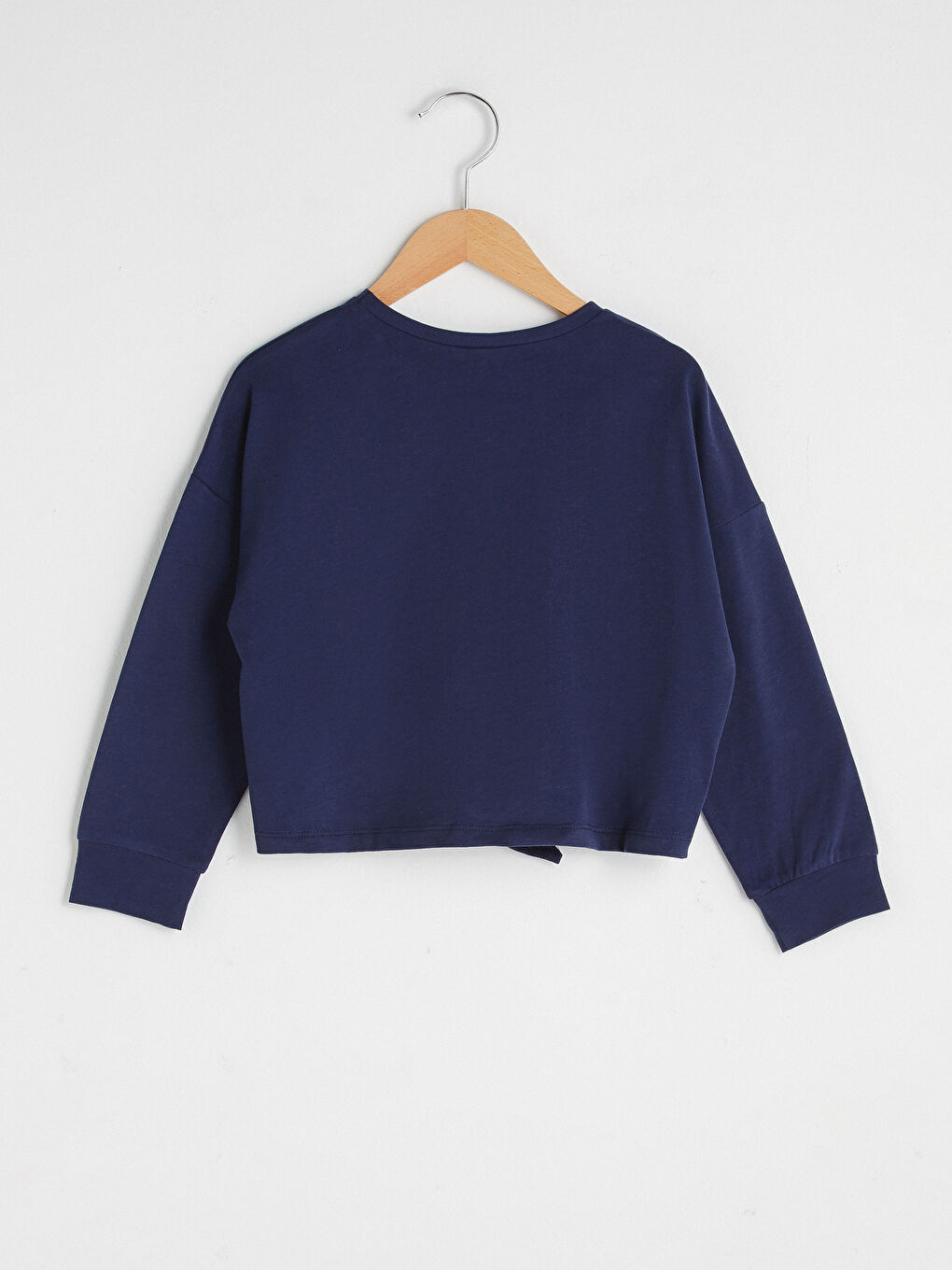 Футболка с круглым вырезом, с принтом, с длинным рукавом, для девочек-1