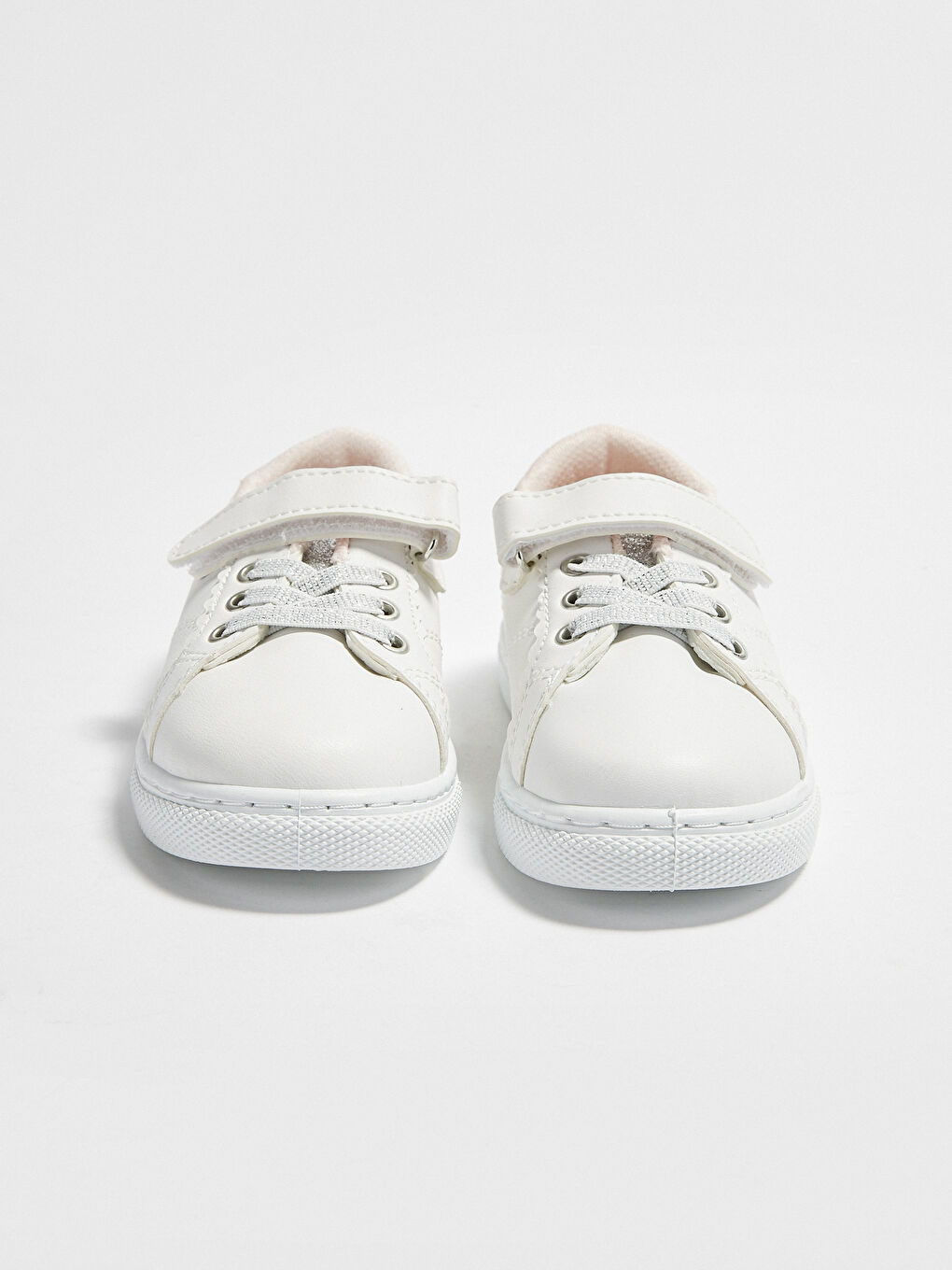Beyaz Kız Bebek Cırt Cırtlı Sneaker Ayakkabı-4