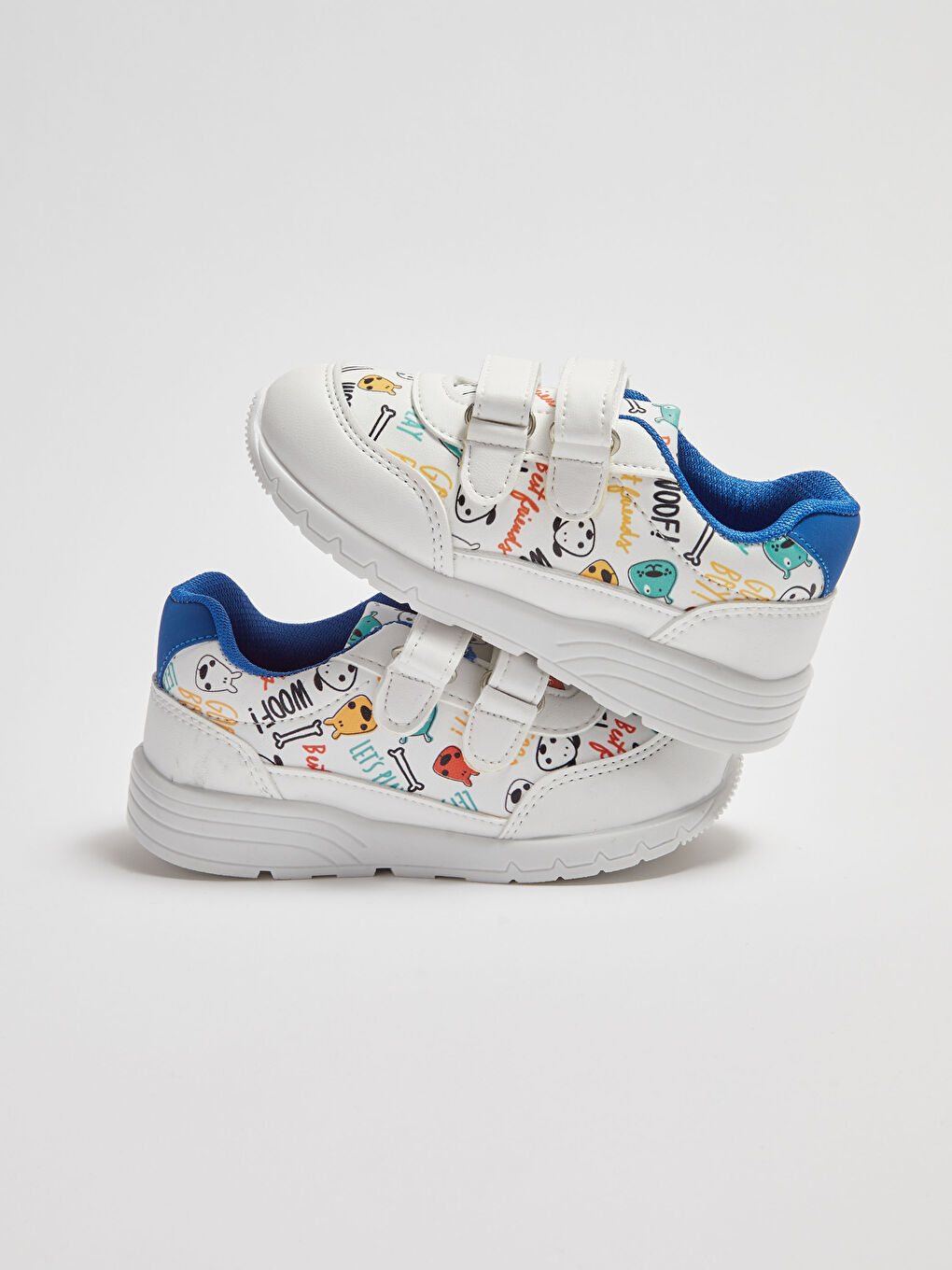 Beyaz Erkek Bebek Cırt Cırtlı Günlük Spor Ayakkabı-2