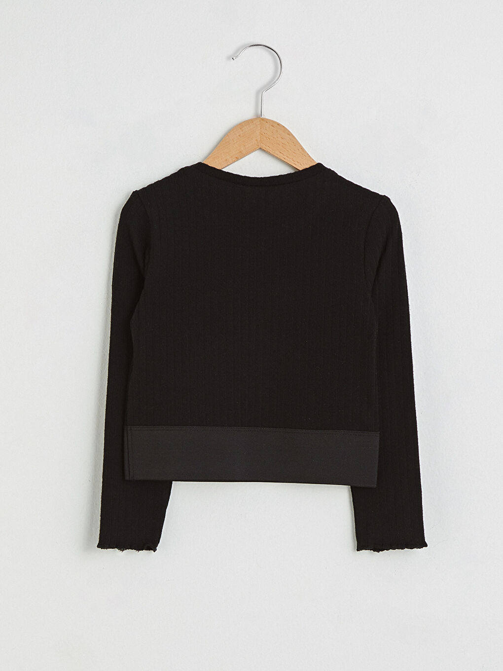 Футболка с круглым вырезом, с принтом, с длинным рукавом, для девочек-1