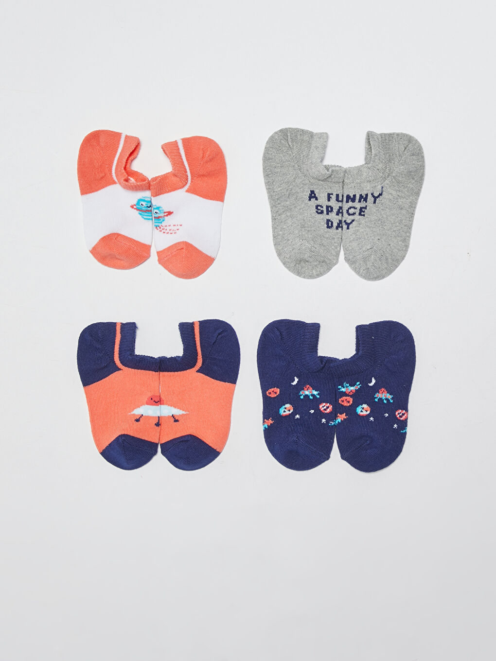 Шкарпетки для кросівок з принтом для хлопчика, 4 штуки-1