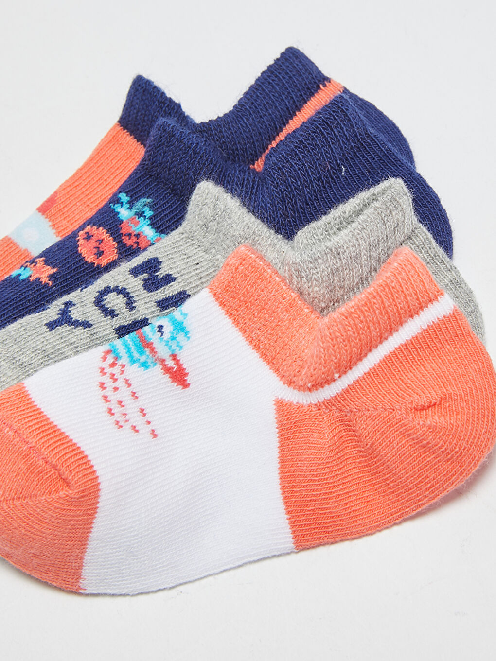 Шкарпетки для кросівок з принтом для хлопчика, 4 штуки-2