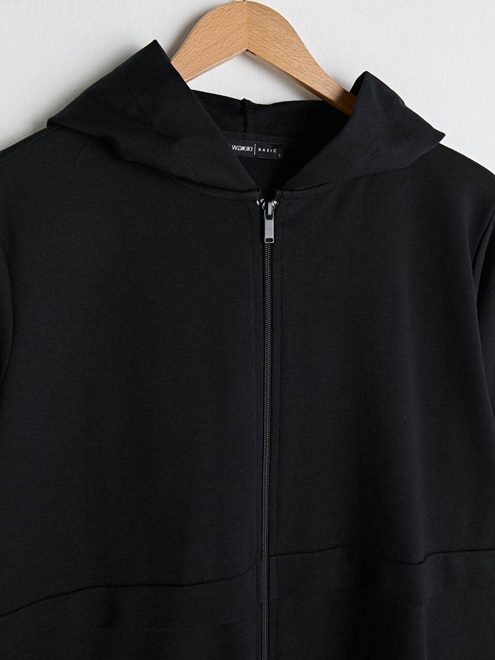 Hooded Collar Straight Zipper Closure Long Sleeve Women's Cardigan-7