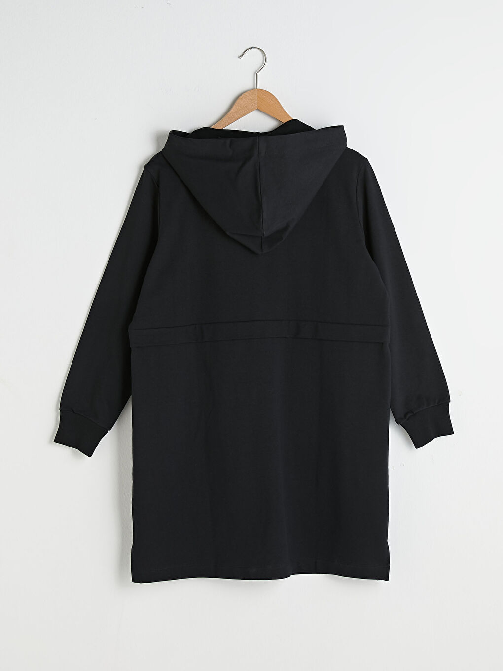 Hooded Collar Straight Zipper Closure Long Sleeve Women's Cardigan-8