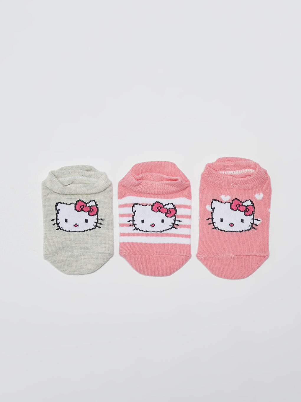 LC Waikiki Hello Kitty Printed Baby Girl Sneaker Socks 3 Pieces -S1BM95Z1-LHK