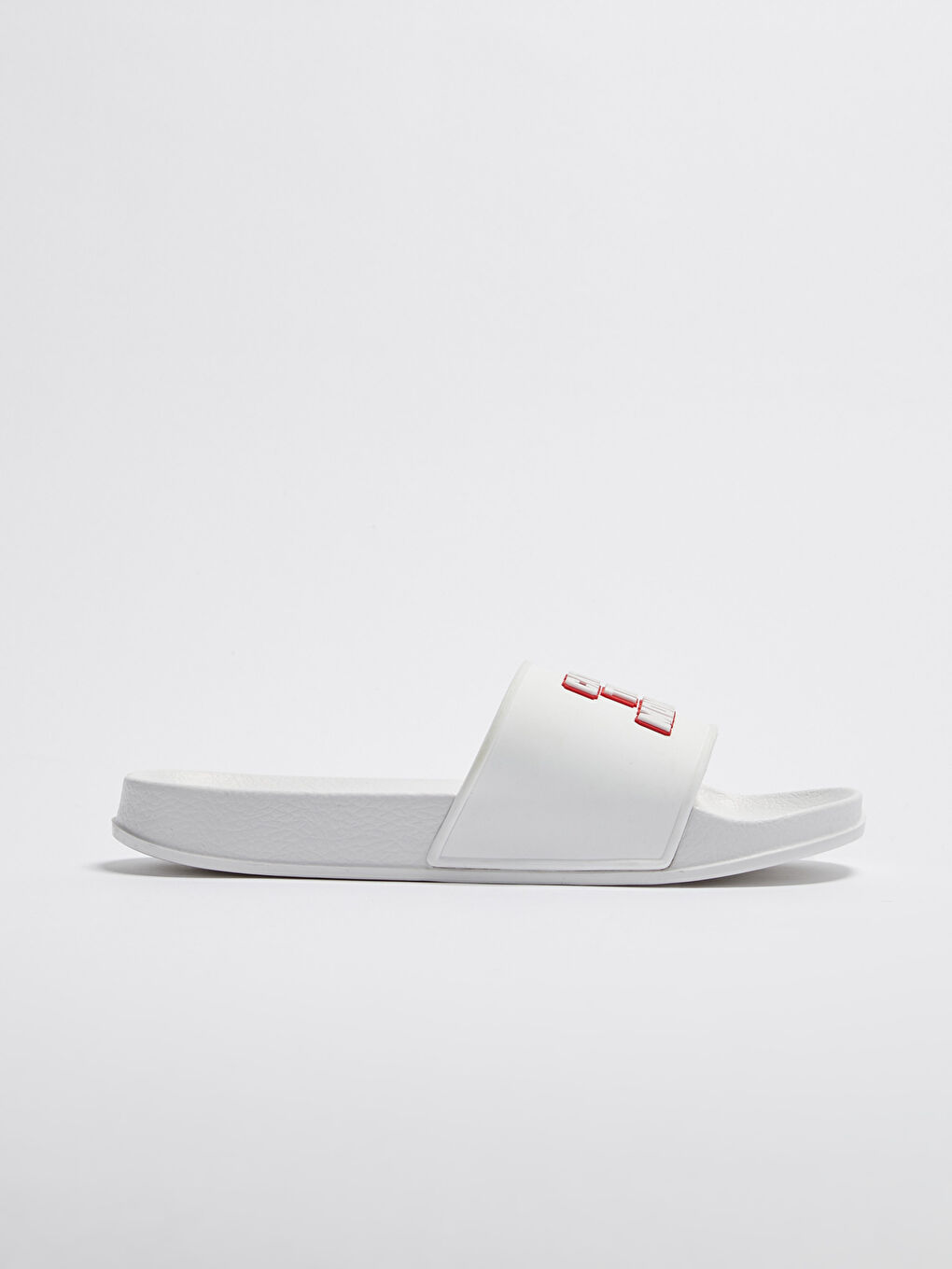 Pantoufles à Bande Unique Imprimée avec Slogan pour Hommes-1