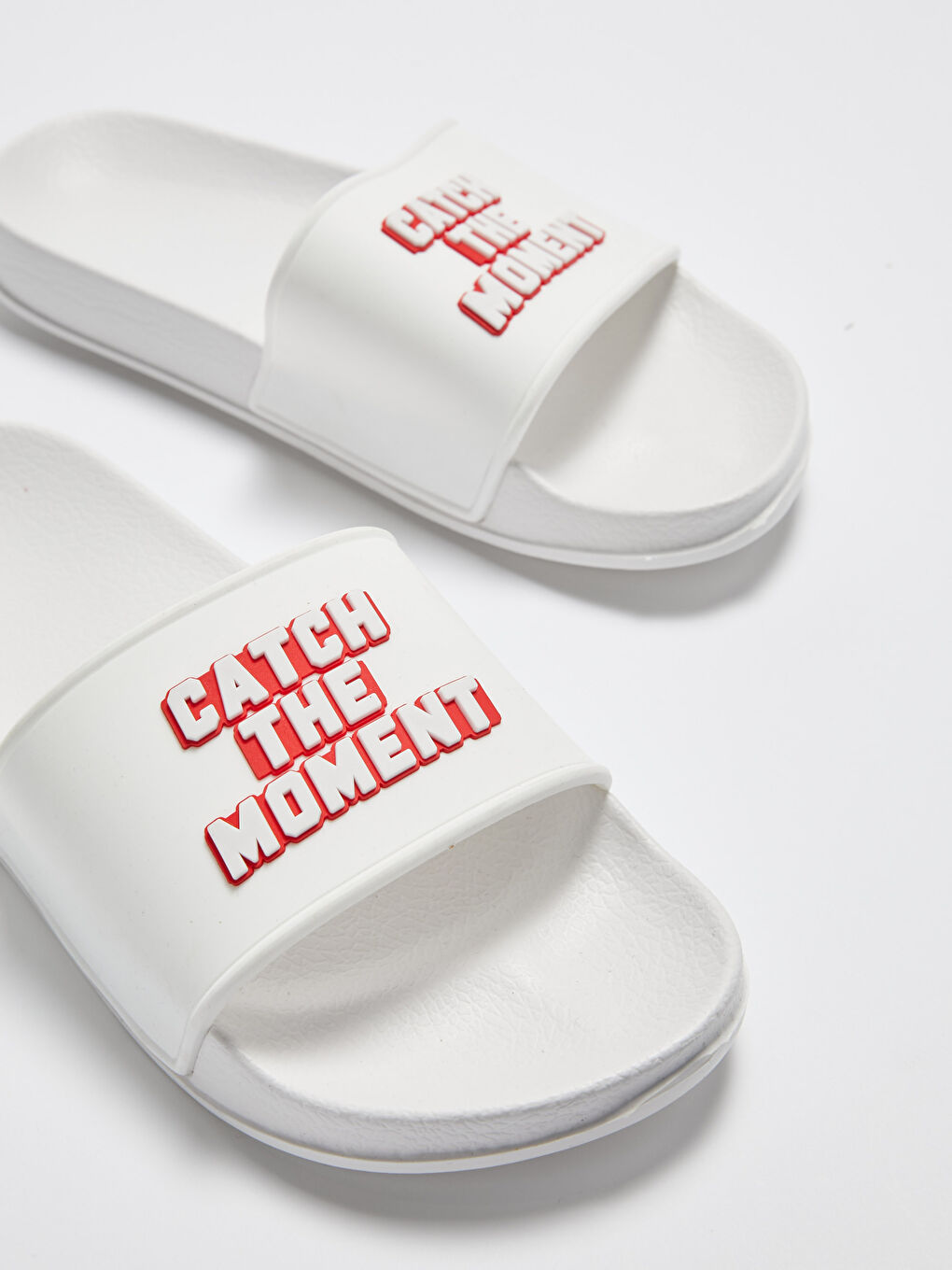 Pantoufles à Bande Unique Imprimée avec Slogan pour Hommes-3