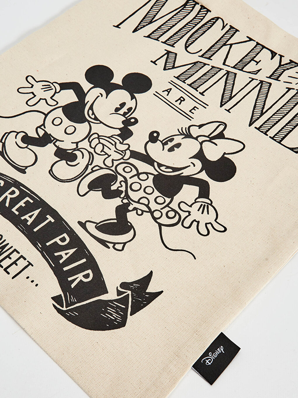 LCW ACCESSORIES Mickey and Minnie Mouse Printed Shopping Bag -S1BN11Z8-LQJ