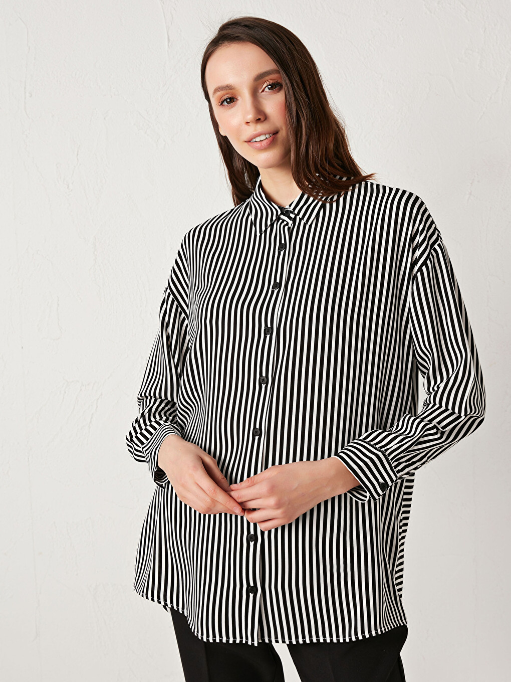 Striped Viscose Shirt-1