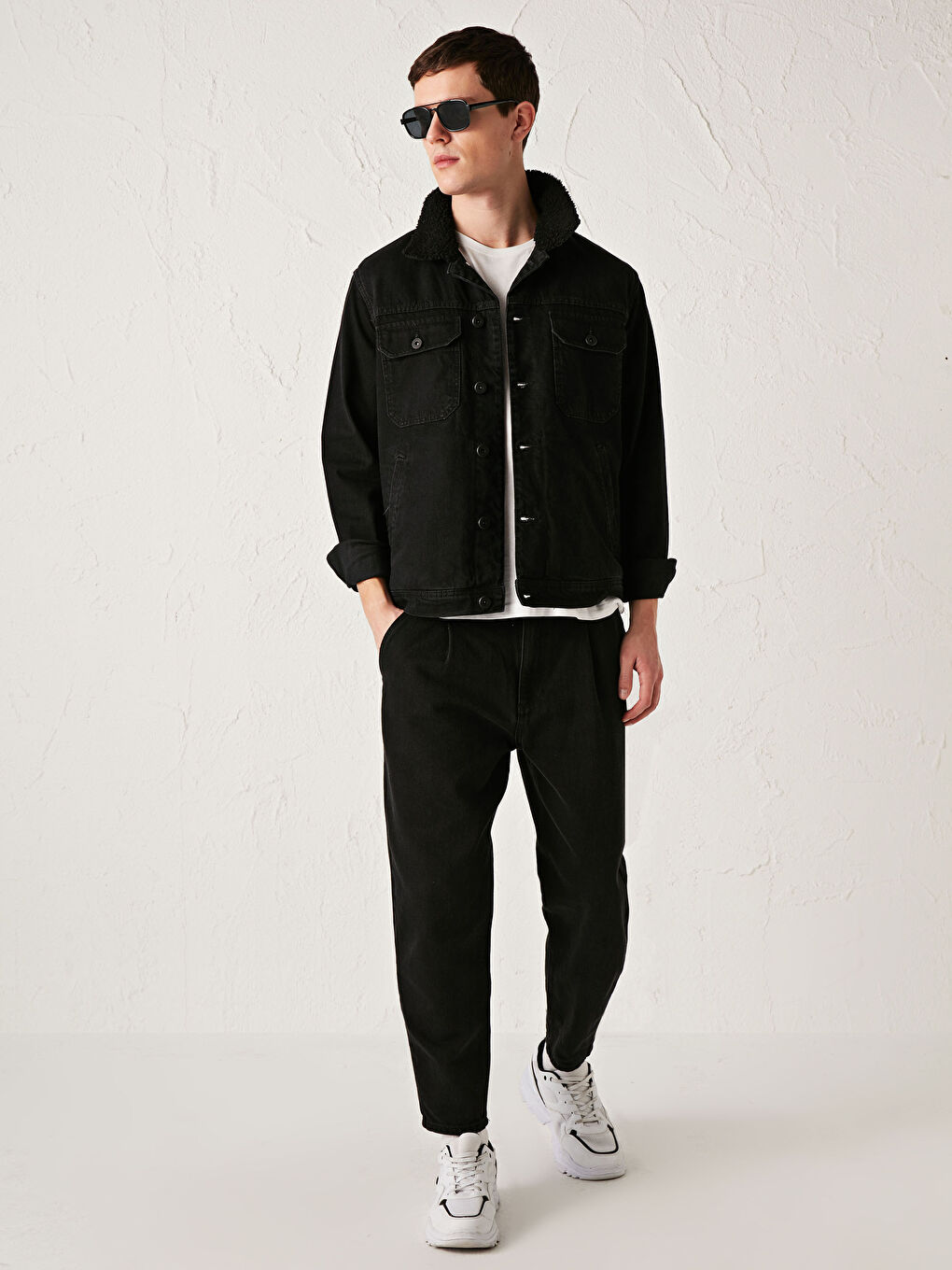 Geacă din denim cu croială standard-4