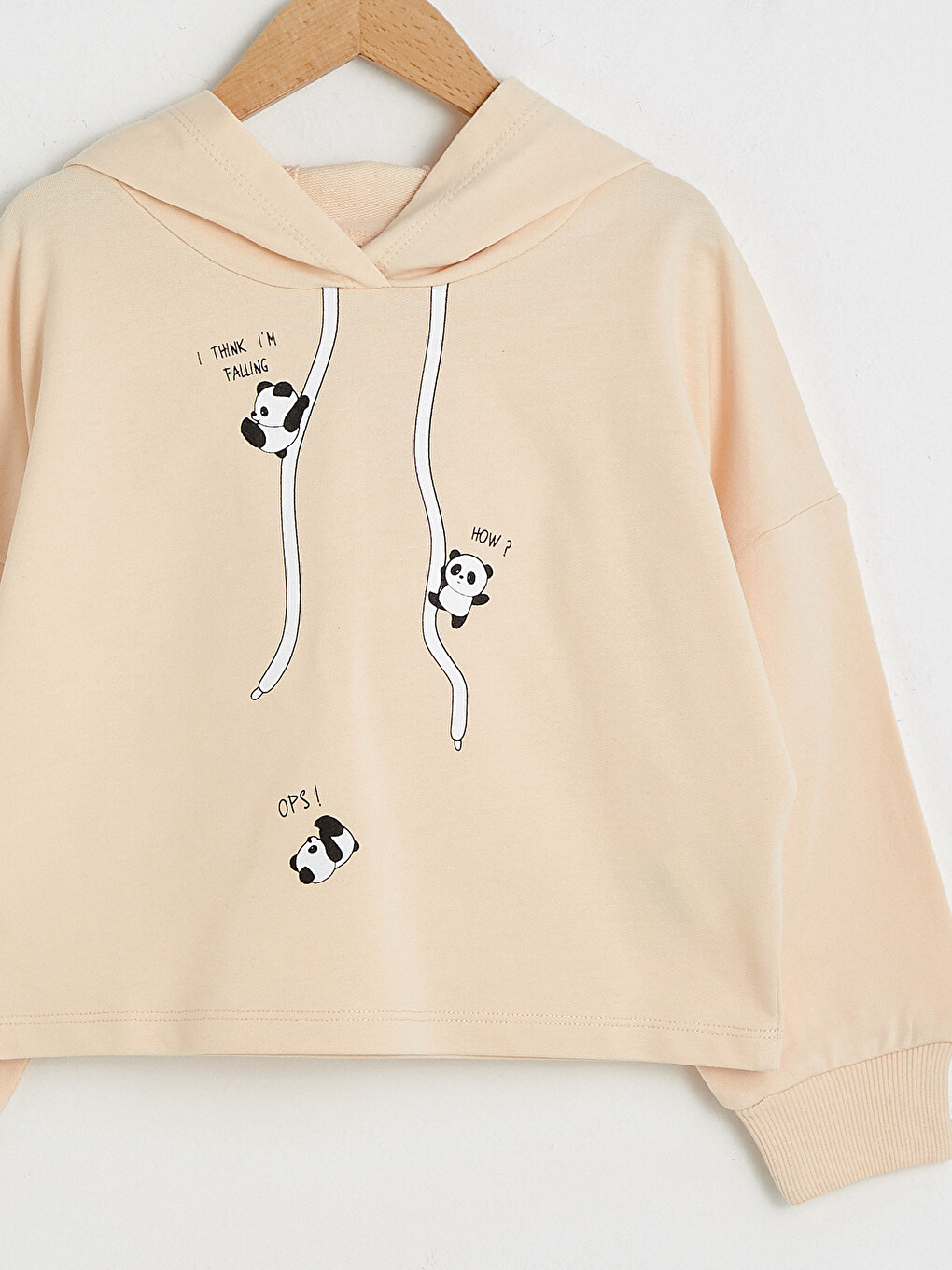 Hooded Printed Long Sleeve Girls' Sweatshirt-2