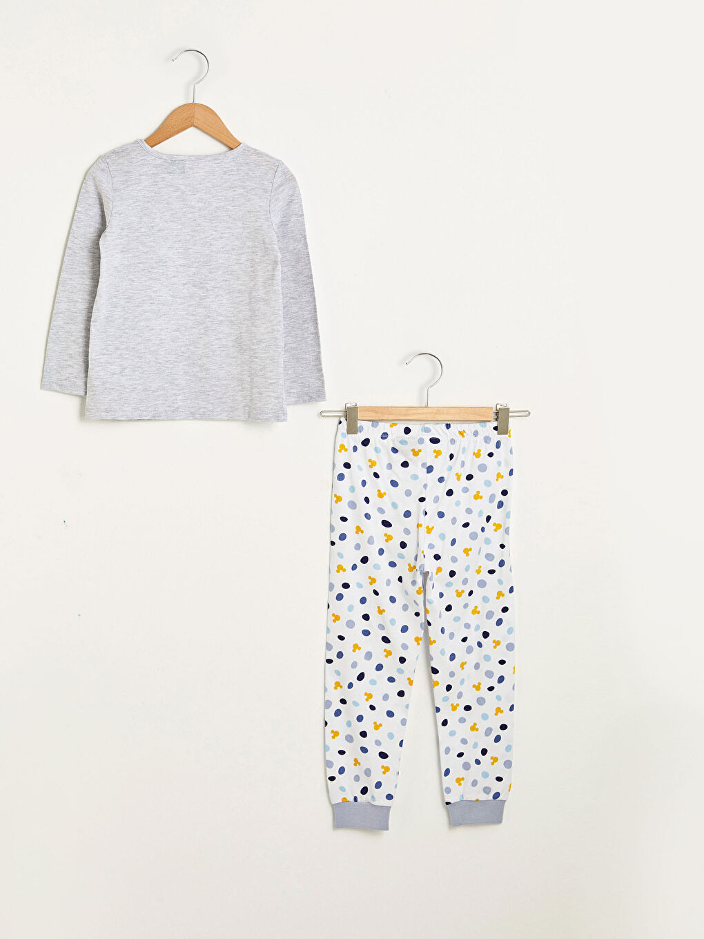 Crew Neck Minnie Mouse Printed Long Sleeve Girls' Pyjama Set-1