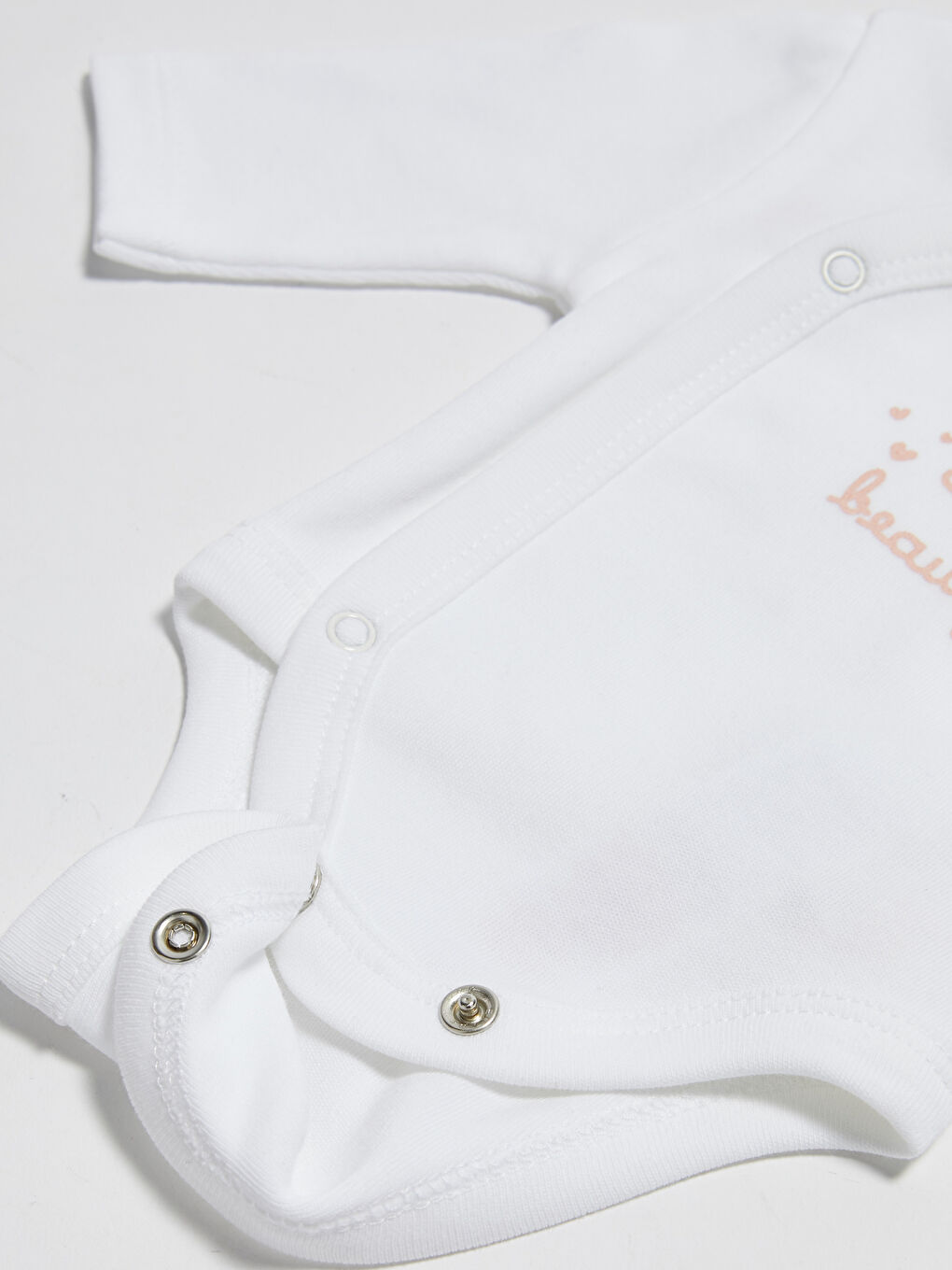 Beyaz Baskılı Kız Bebek Hastane Çıkış Seti-2